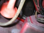 Finally gets to a K&N filter inside the bumper.