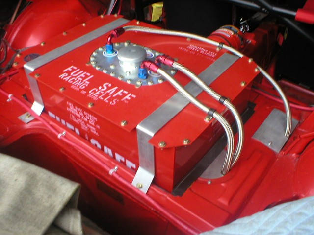 Fuel Safe brand 20 gallon fuel cell. All Aeroquip lines and fittings.