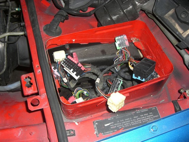 Engine bay harness is gone, next is to remove the interior harnesses. This car only has a minimal electrical system, so keepng the factory fuse panel is just redundant and a waste of space.