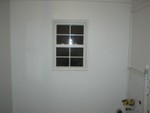 Window out of laundry room.