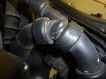 I noticed this residue, keep an eye on it. This is the upper radiator hose.