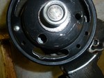 Somebody has drilled out this hole to remove a bolt that is NOT supposed to be removed and said bolt is missing.