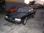 black car right front
