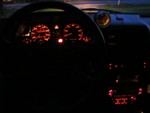 Stupid camera made the radio look pink, but I promise it is just as red as the rest of the lighting.