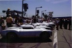 A row of 550's, 718's, and a few Devin-Porsches thrown in. Just think, each 550 is worth about $500,000 at the least.
