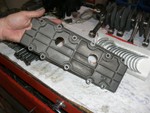 930 lower valve covers machined for twin plug ignition.