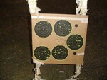Marias damage @ 50 yards, on a badly sighted scope.