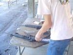 Larry's AR-15 and Cody's Ruger 10-22